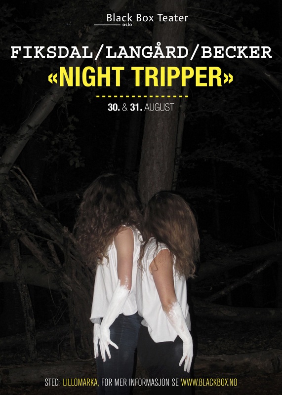 Plakat for produksjonen Night Tripper (2012) på Black Box Teater