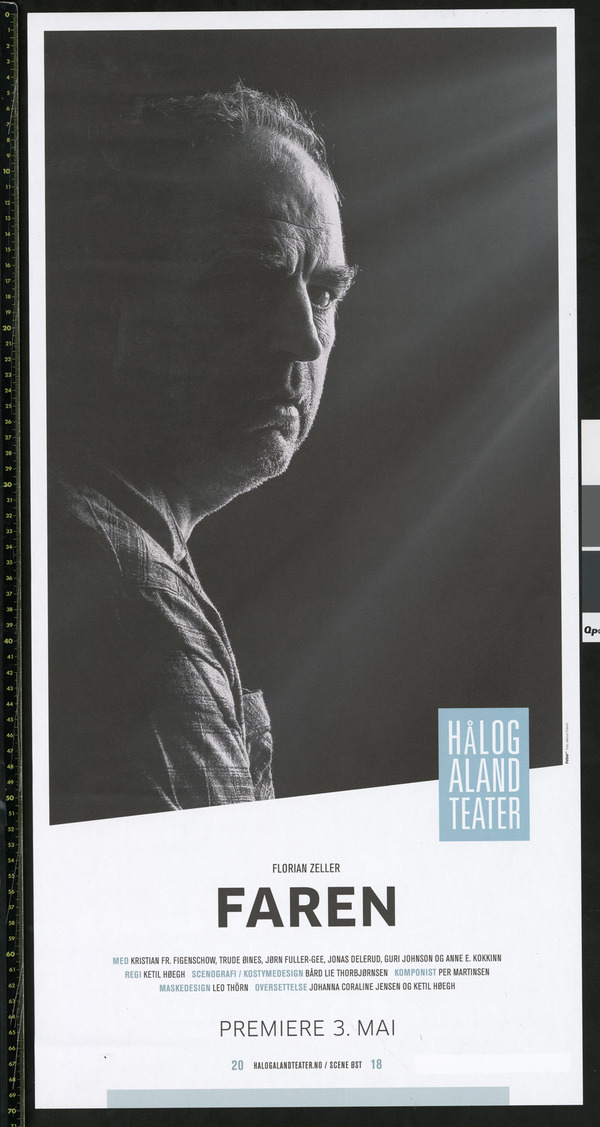 Plakat for  Hålogaland Teaters produksjon "Faren" (2018)
